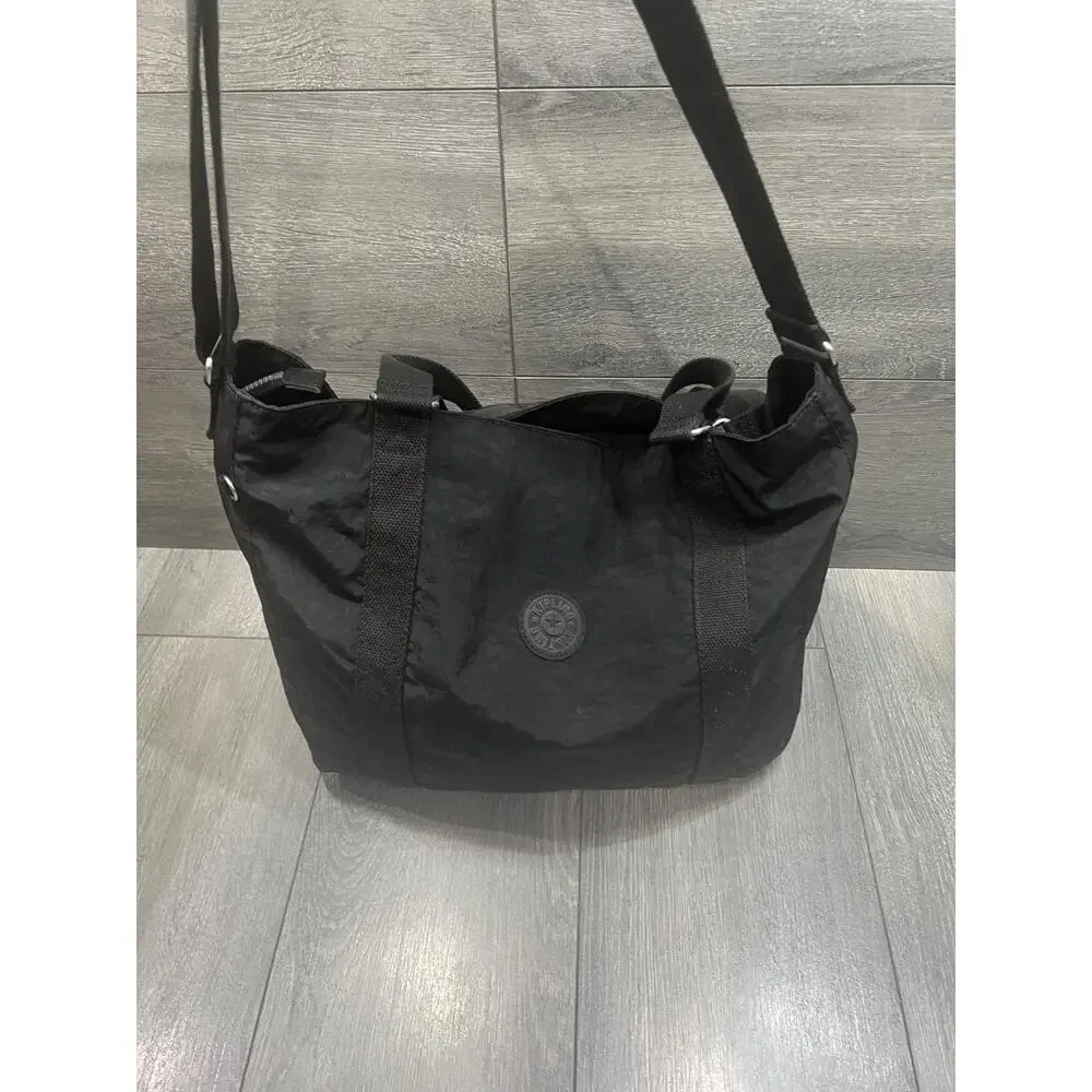 Kipling Adara Black Tote large Shoulder Bag with Crossbody Strap large B000751